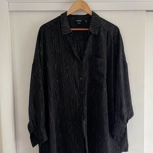 monki • ASOS black and gray striped shirt